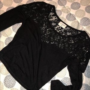 Black Lace Crop Top